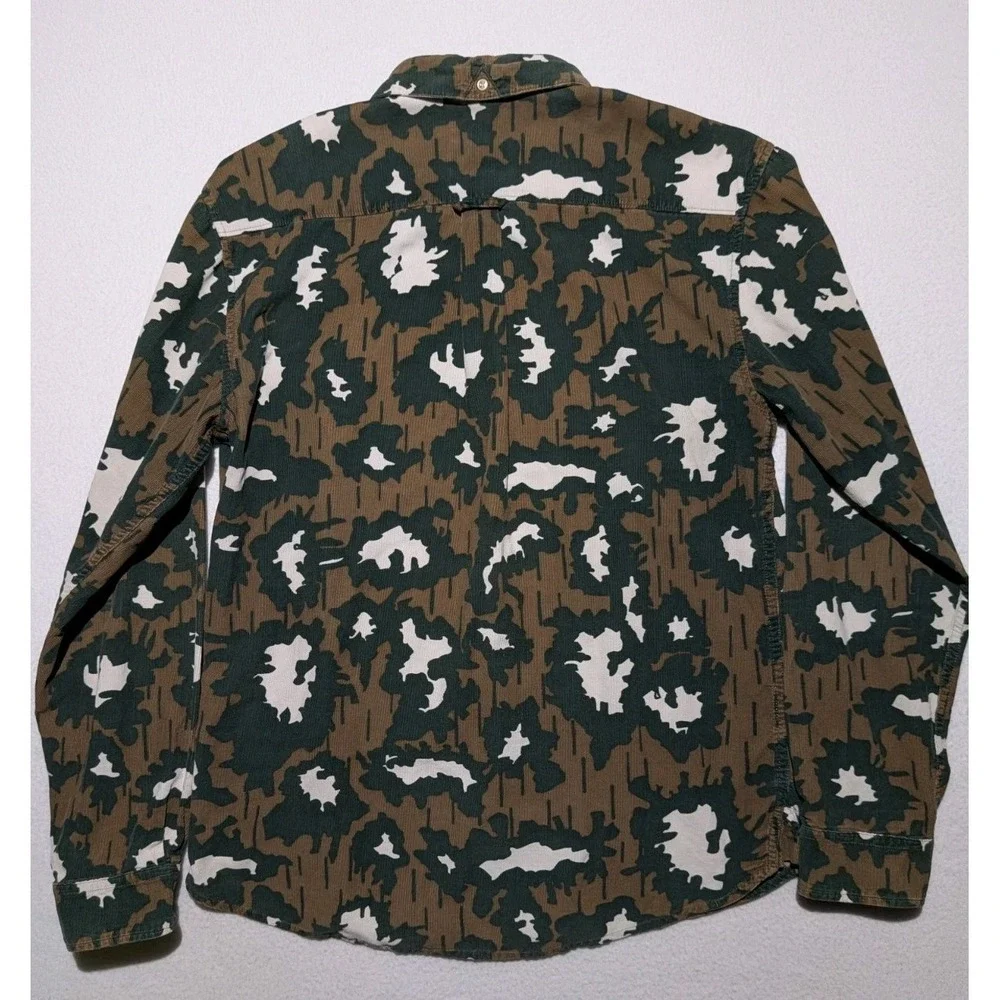 Adidas Originals Camo‎ Corduroy Shirt Mens Medium Sample Button Up